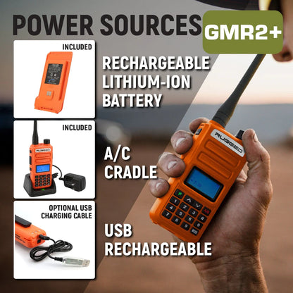 Rugged GMR2 PLUS GMRS and FRS Two Way Handheld Radio