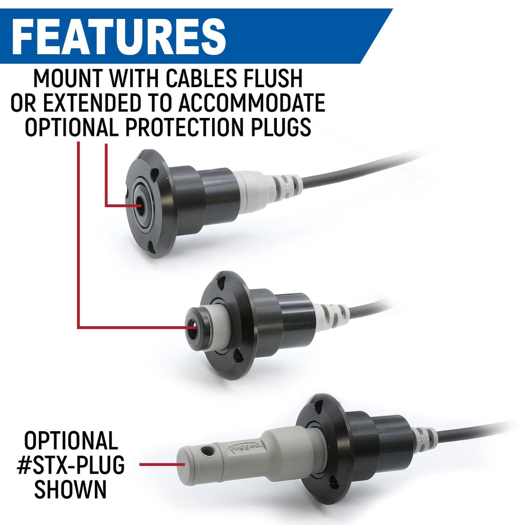 Single Headset / Helmet Jack Flush Mount